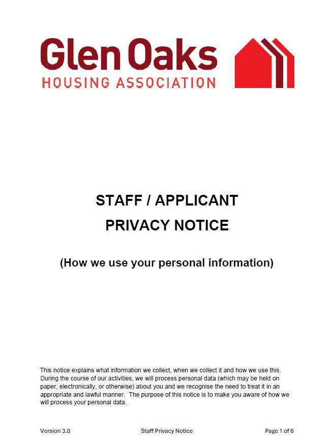 Staff privacy notice